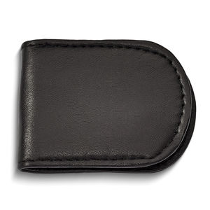 Gentleman's Gifts Black Leather Magnetic Men's Gifts Money Clip